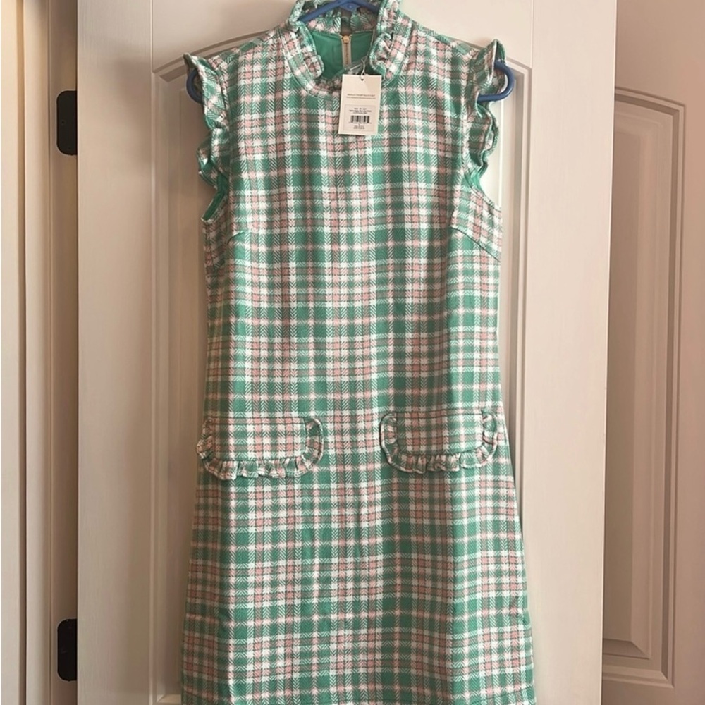 The Beaufort Bonnet Company Mint Plaid Mini Dress - Picture 2 of 4